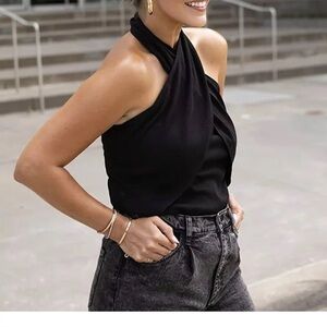 Kerrently by Courtney Kerr Amazon Drop Halter Top
